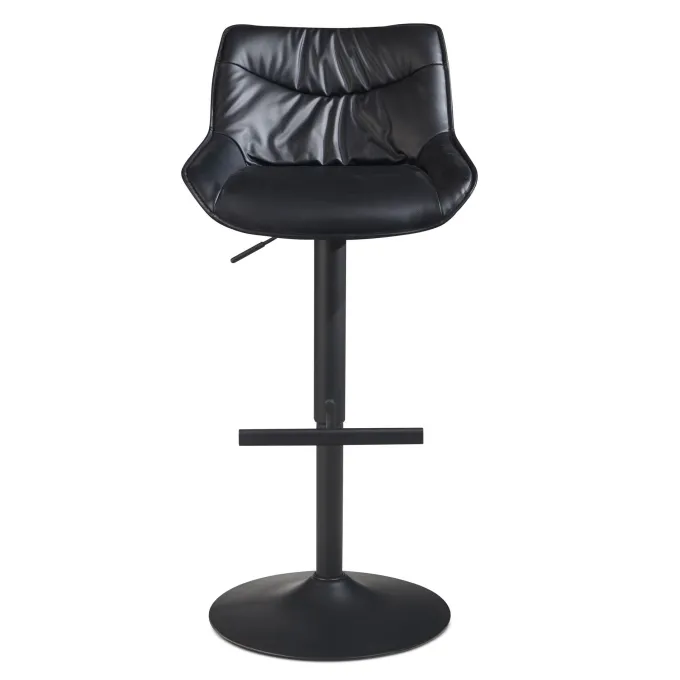 Barhocker FineBuy Küchenhocker Kunstleder Schwarz Hocker Bistrohocker Barstuhl