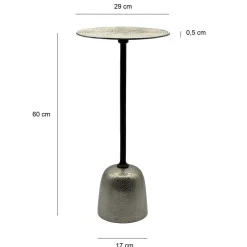 Beistelltisch Aluminium Anstelltisch Metall Wohnzimmertisch Dekotisch Couchtisch