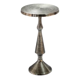 Beistelltisch Alu Silber 30cm Metall Couchtisch Wohnzimmertisch Dekotisch Tisch