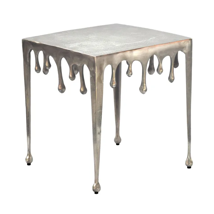 Beistelltisch 45,5cm Anstelltisch Tropfen Couchtisch Quadratisch Drops Dekotisch