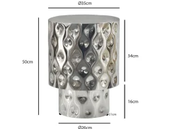 Beistelltisch 36cm Sofatisch Wohnzimmertisch Design Couchtisch Metall Alu Rund