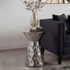 Beistelltisch 36cm Sofatisch Wohnzimmertisch Couchtisch Metall Alu Tisch Rund