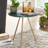 Beistelltisch FineBuy Sofatisch Echter Marmor Ø 38 cm Tisch Wohnzimmertisch Rund