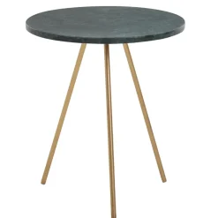 Beistelltisch FineBuy Sofatisch Echter Marmor Ø 38 cm Tisch Wohnzimmertisch Rund