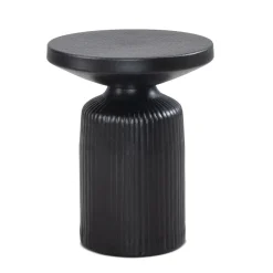 Beistelltisch FineBuy Sofatisch Metall Schwarz 40x40x50 cm Wohnzimmertisch Rund