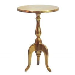 Beistelltisch Gold 35cm Aluminium Metall Wohnzimmertisch Couchtisch Alu Rund