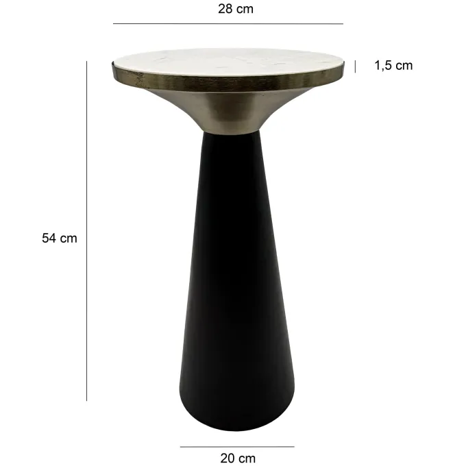 Beistelltisch Marmor Anstelltisch Metall Wohnzimmertisch Dekotisch Couchtisch