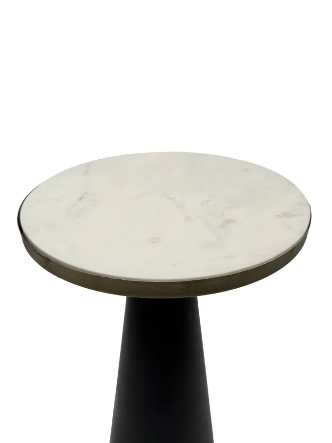Beistelltisch Marmor Anstelltisch Metall Wohnzimmertisch Dekotisch Couchtisch
