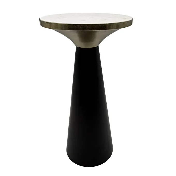 Beistelltisch Marmor Anstelltisch Metall Wohnzimmertisch Dekotisch Couchtisch