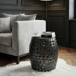 Beistelltisch rund 40cm Couchtisch Metall Alu Wohnzimmertisch Dekotisch klein