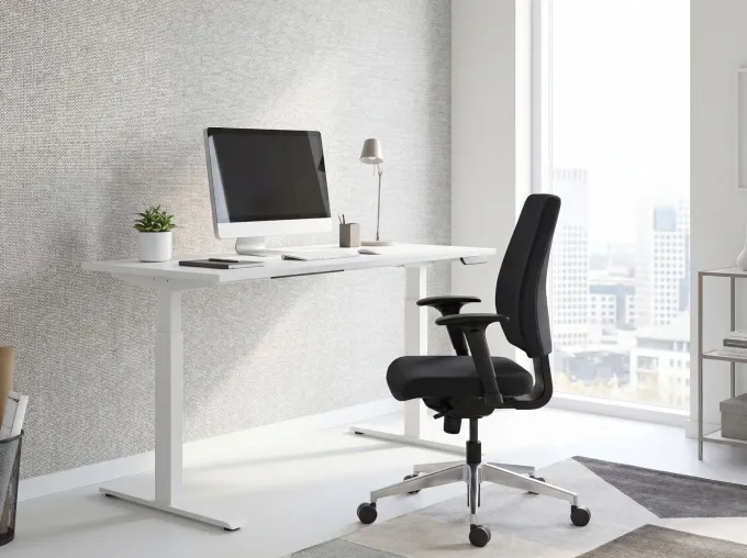 Bürostuhl DARIUS Schreibtischstuhl Stoffbezug Drehstuhl Drehsessel ergonomisch