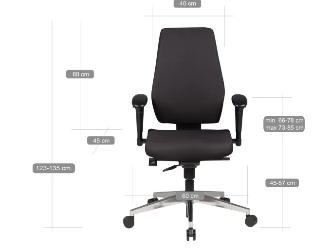 Bürostuhl DARIUS Schreibtischstuhl Stoffbezug Drehstuhl Drehsessel ergonomisch