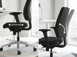 Bürostuhl DARIUS Schreibtischstuhl Stoffbezug Drehstuhl Drehsessel ergonomisch
