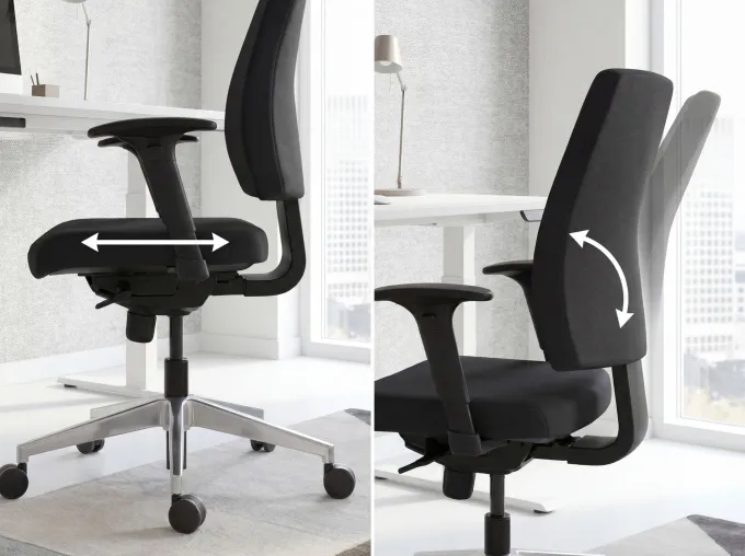 Bürostuhl DARIUS Schreibtischstuhl Stoffbezug Drehstuhl Drehsessel ergonomisch