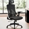 Bürostuhl FineBuy Schreibtischstuhl Mesh Schwarz Drehstuhl Ergonomisch 120 kg