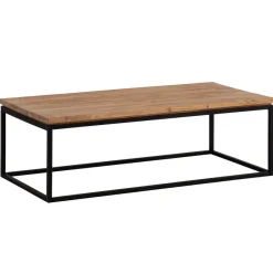Couchtisch Akazie Massivholz 120cm Wohnzimmertisch rechteckig Industrial Design