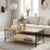 Couchtisch 110cm Eiche Optik Sofatisch Wohnzimmertisch Beistelltisch Ablage