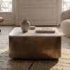 Couchtisch 60cm mit Marmor Platte weiß Wohnzimmertisch Beistelltisch Metall