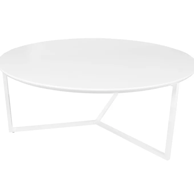 Couchtisch 80cm Rund Weiß Matt Design Wohnzimmertisch Sofa Beistell Tisch