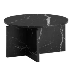 Couchtisch FineBuy 60 cm Wohnzimmertisch Sofatisch Rund Klein Kaffeetisch Modern