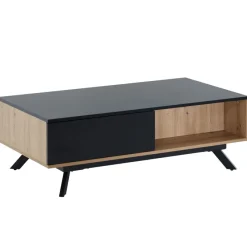 Couchtisch FineBuy Sofatisch 110x60x38 cm MDF Eiche Wohnzimmertisch Schublade