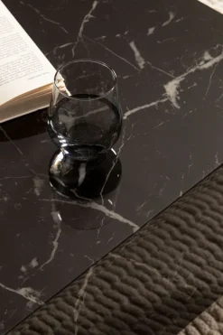 Couchtisch FineBuy Sofatisch MONOBLOC Marmor Optik 60x60x35 cm Wohnzimmertisch