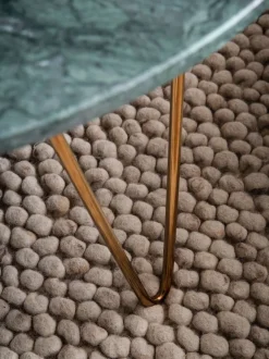 Couchtisch FineBuy Sofatisch Echter Marmor Ø 70 cm Tisch Wohnzimmertisch Rund