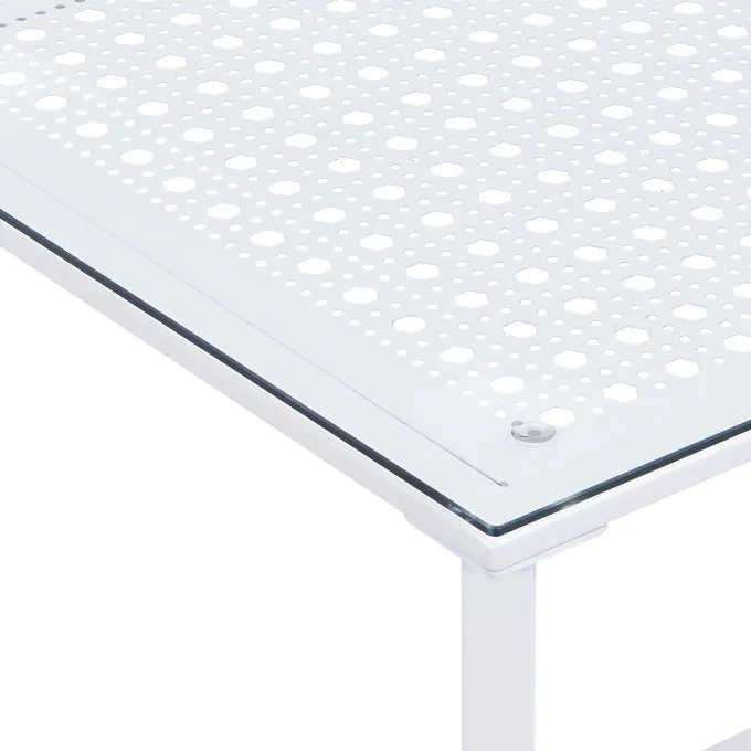 Couchtisch FineBuy Sofatisch Glas Metall 100 cm Wohnzimmertisch Rechteckig