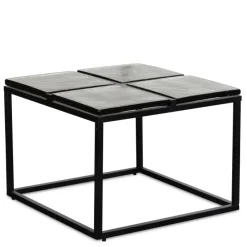 Couchtisch FineBuy Sofatisch Glas 58x58 cm Wohnzimmertisch Tisch Quadratisch
