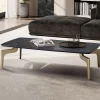 Couchtisch FineBuy Wohnzimmertisch Marmor Optik Schwarz Sofatisch 120 cm Tisch