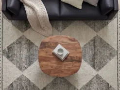 Couchtisch Mango Massivholz 60cm quadratisch Handgefertigter Wohnzimmertisch