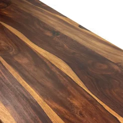 Couchtisch oval aus Sheesham Massivholz Sofatisch 120cm moderner Wohnzimmertisch