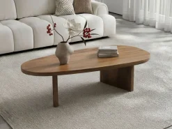 Couchtisch oval Mango Massivholz Sofatisch 120cm Beistelltisch Wohnzimmertisch