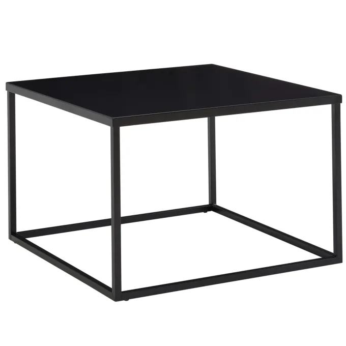 Couchtisch Quadratisch 60cm Schwarz Metall Design Wohnzimmertisch Beistelltisch