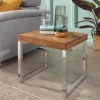 Couchtisch quadratisch 45cm Sheesham Massivholz Wohnzimmertisch Beistelltisch