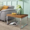 Couchtisch quadratisch 60cm Sheesham Massivholz Wohnzimmertisch Beistelltisch