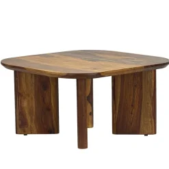 Couchtisch Sheesham Massivholz 60cm quadratisch Handgefertigter Wohnzimmertisch