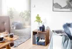 Cube Massivholz Regal Beistelltisch Tisch Holzcube Würfelregal Couchtisch