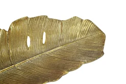 Dekoschale Blatt Aluminium Gold Schale Groß Tischdeko Alu Metall Wohnaccessoire