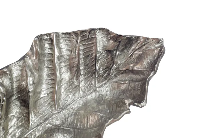 Dekoschale Blatt Aluminium Schale 67cm Tischdeko Alu Metall Wohnaccessoire Lang