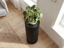 Dekosäule Massivholz 80cm Blumensäule Rund Holzsäule Wohnzimmer Pflanzensäule