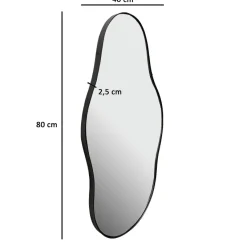 Design Wandspiegel FineBuy in organischer Form 40x80 cm Spiegel Flur Garderobe