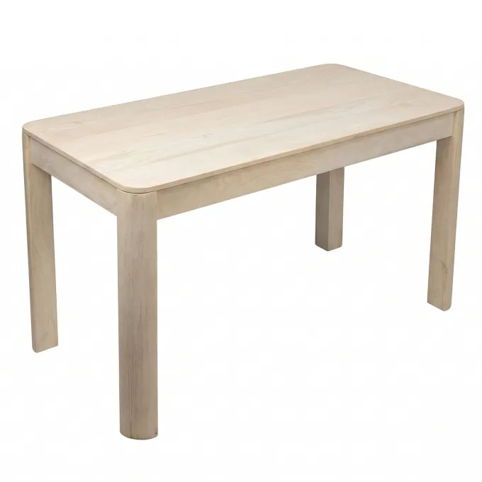 Esstisch Massivholz 120cm Esszimmertisch White Wash Küchentisch 6 Personen Tisch