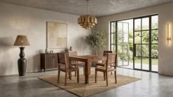 Esstisch Massivholz 80cm Esszimmertisch Sheesham Küchentisch 4 Personen Modern