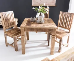 Esstisch quadratisch 80cm Massivholz Esszimmertisch rustikal Küchentisch massiv