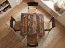 Esstisch quadratisch 80cm Massivholz Shabby Tisch Esszimmertisch Küchentisch
