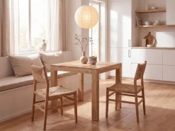 Esstisch quadratisch Massiv 80 x 80 cm Akazie Küchentisch Esszimmer Tisch