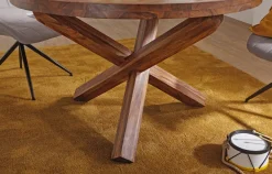 Esstisch rund Ø120cm Massivholz Design Esszimmertisch für 4 Personen Küchentisch
