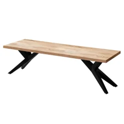 Esszimmerbank FineBuy Sitzbank Akazie Massivholz 175 cm Essbank Loft Klein