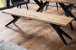 Esszimmerbank FineBuy Sitzbank Akazie Massivholz Essbank Loft Holzbank Esszimmer